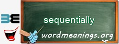 WordMeaning blackboard for sequentially